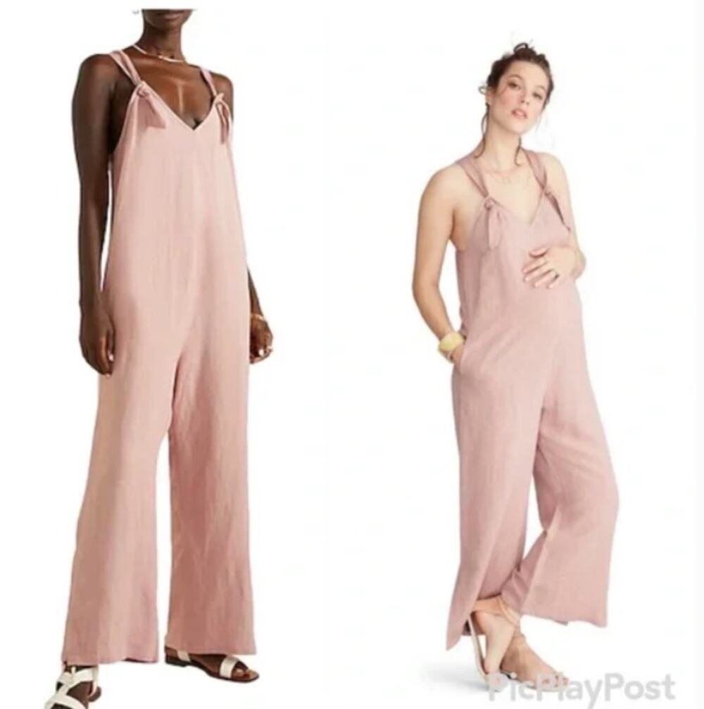 Hatch The Noa Jumper Dune Linen Womens Maternity 3 Large New